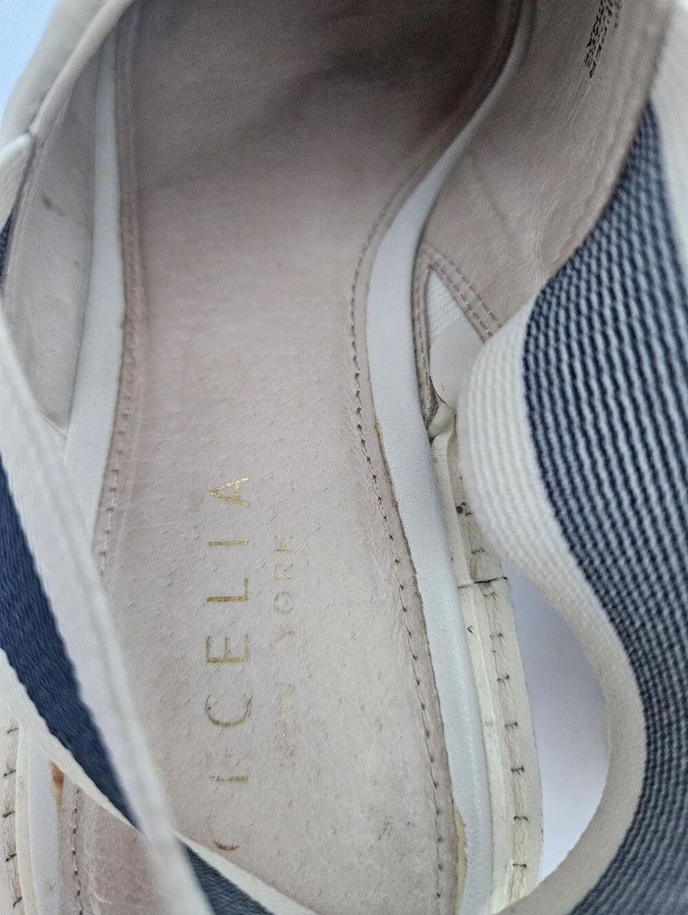 Cecelia New York White Leather Platform Wedge Sandals - Size 6.5